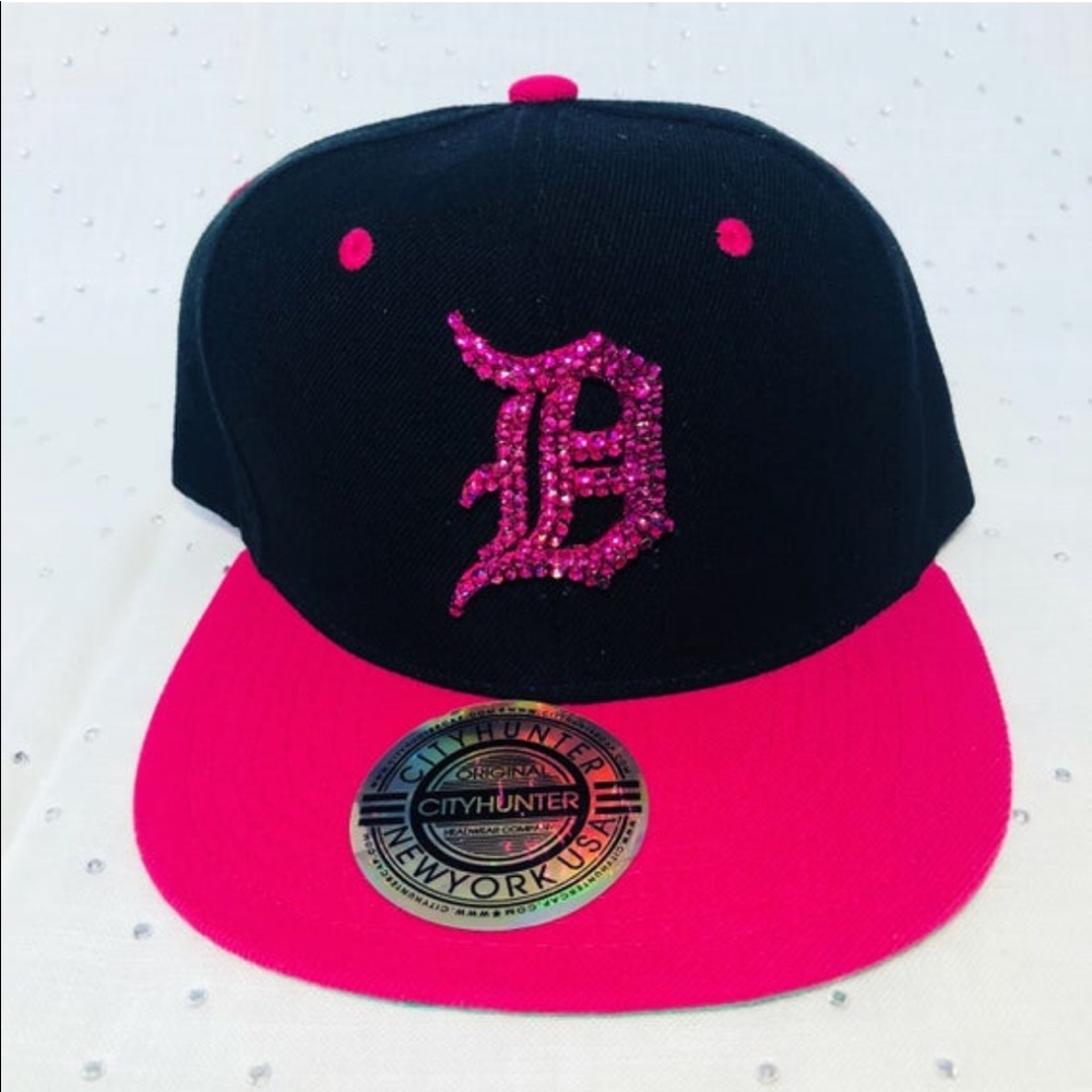 New Bling Detroit Tigers Swarovski Snapback Hat